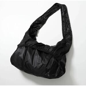 ROA Packable Knot Bag Men's Nylon Packable Crossbody Eco Bag BLK0001/Black